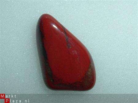 #24 Rode Jaspis Red Jasper Knuffel-trommelsteen - 1