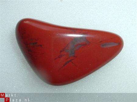 #22 Rode Jaspis Red Jasper Knuffel-trommelsteen - 1