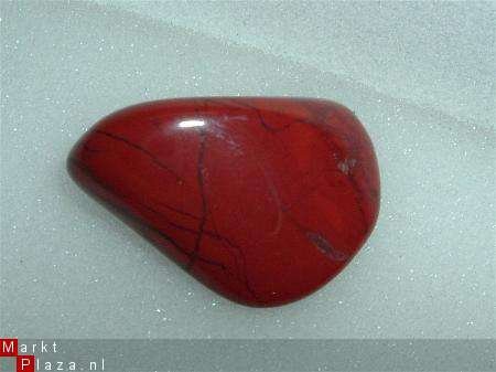 #20 Rode Jaspis Red Jasper Knuffel-trommelsteen - 1