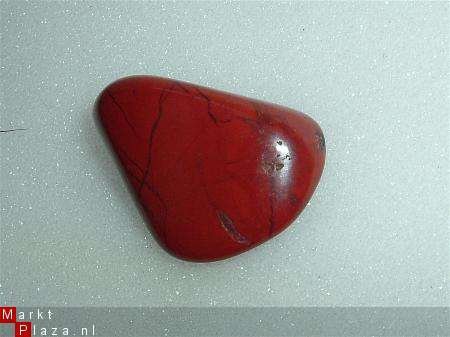 #20 Rode Jaspis Red Jasper Knuffel-trommelsteen - 1