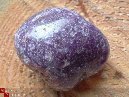 #10 Lepidolith, Lepidolite Knuffel-trommelsteen Brazilie - 1