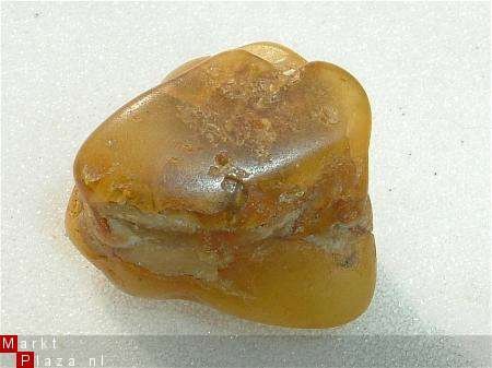 #31 Barnsteen, Trommelsteen Amber tumbled stone - 1