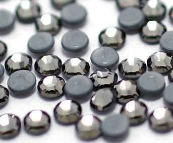 Swarovski 2028 Black Diamond Hotfix 3mm ss12 10 Stuk - 1