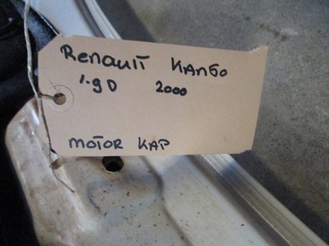 RENAULT KANGOO 1.9 D Wit Bouwjaar 2000 Motorkap los op voorraad - 2