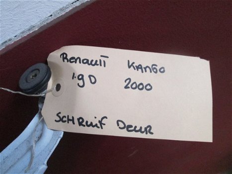 RENAULT KANGOO 1.9 D Wit Bouwjaar 2000 Schuifdeur rechts los op voorraad - 2
