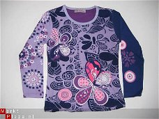 longsleeve in lila/donkerblauw in mt 146/152 nr: 2001