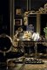 Barok stoel lady goud verguld & zwart bekleed met zwarte bekleding (collectie chique) - 4 - Thumbnail
