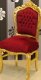 Barok stoel Venetië goud verguld bekleed met bordeaux bekleding - 3 - Thumbnail