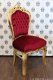 Barok stoel Venetië goud verguld bekleed met bordeaux bekleding - 4 - Thumbnail