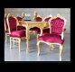 Barok stoel Venetië goud verguld bekleed met bordeaux bekleding - 6 - Thumbnail