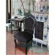 Barok stoelen model Rome zwart verguld bekleed met zwarte bekleding collectie chique - 1 - Thumbnail
