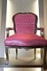 Barok stoelen model venetie zilver verguld bekleed met roze bekleding - 6 - Thumbnail