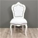 Barok stoelen romantica wit verguld bekleed met wit leder look - 7 - Thumbnail