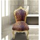 Barok stoelen goud verguld bekleed met leopard look - 1 - Thumbnail