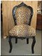 Barok stoelen goud verguld bekleed met leopard look - 2 - Thumbnail