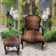 Barok stoelen goud verguld bekleed met leopard look - 5 - Thumbnail