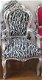 Barok stoelen zilver verguld bekleed met zebra print collectie jungle look - 3 - Thumbnail