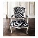 Barok stoelen zilver verguld bekleed met zebra print collectie jungle look - 5 - Thumbnail
