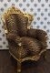 Barok troon leopard goud verguld bekleed met leopard collectie jungle look - 2 - Thumbnail