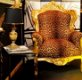Barok troon leopard goud verguld bekleed met leopard collectie jungle look - 6 - Thumbnail