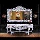 Barok console met spiegel goud verguld zwart blad - 6 - Thumbnail