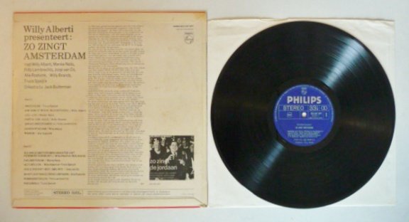 LP: Zo zingt Amsterdam - Willy Alberti, Alie Roelvink ea (Philips) 1968 - 2