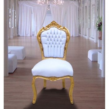 Barok eetkamerset Romantica goud verguld eetkamer tafel 6 stoelen incl glasplaat - 5