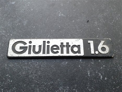 Alfa Romeo Giulietta 1.6 typeplaatje logo embleem - 0