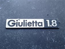 Alfa Romeo Giulietta 1.8 typeplaatje logo embleem