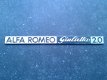 Alfa Romeo Giulietta 2.0 typeplaat embleem logo - 0 - Thumbnail