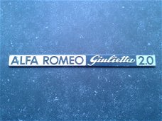 Alfa Romeo Giulietta 2.0 typeplaat embleem logo