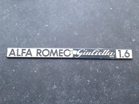 Alfa Romeo Giulietta 1.6 typeplaat logo embleem - 0