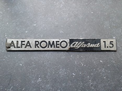 Alfa Romeo Alfasud 1.5 typeplaat embleem logo - 0