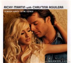 Ricky Martin With Christina Aguilera - Nobody Wants To Be Lonely 2 Track CDSingle