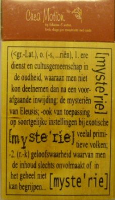 CreaMotion Tekst Stempel Mysterie