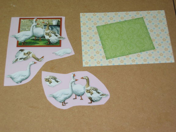 3D SET voor WENSKAART --- KAART nr. 5 --- EENDEN - Afbeelding 2