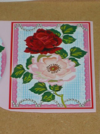 PIRAMIDE SET voor WENSKAART --- KAART nr. 4 --- ROZEN in een KADER - Afbeelding 3