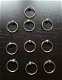 Regenboog chirurgisch stalen piercing ringetjes 1,2 x 12 mm. - 2 - Thumbnail