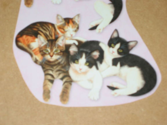 3D SET voor WENSKAART --- KATTEN --- nr. 8 --- POEZEN LIGGEN LEKKER BIJ ELKAAR - Afbeelding 3