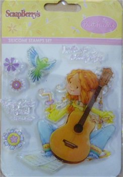 Clearstamp Scrapberry's Guitar Girl - 1