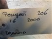Peugeot 206 1.6 Bouwjaar 2000 Dynamo Sloopauto inkoop Den haag - 3 - Thumbnail