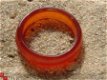 #121 Oranje Agaat Ring handgeslepen - 1 - Thumbnail