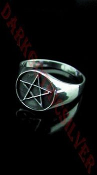 Ring pentagram wicca IR02 - 1