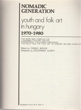 Ferenc Bodor ; Nomád Nemzedék - (Hungarian) Youth and Folk Art 1970 - 1980 - 2