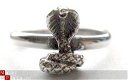 Ring slangmotief kobra uit sterling zilver - 1 - Thumbnail