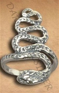 Ring slangmotief cobra uit sterling zilver FR05