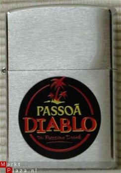 Zippo Aansteker Passoa Diablo Likeur 2002 NIEUW Z334 - 1