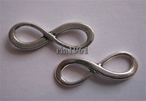 bedeltje/charm overig : infinity klein - 23x8 mm - 1