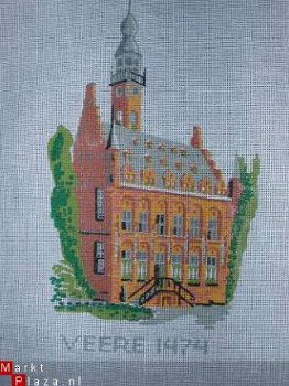 Stramien schellekoord van Gouds Franeker en Veere stadhuis Afbeeldingen en kleuren zijn voorgedrukt - 1