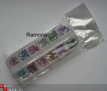 1200 NAIL ART Rhinestones Strass Steentjes hersluitbaar doos - 2